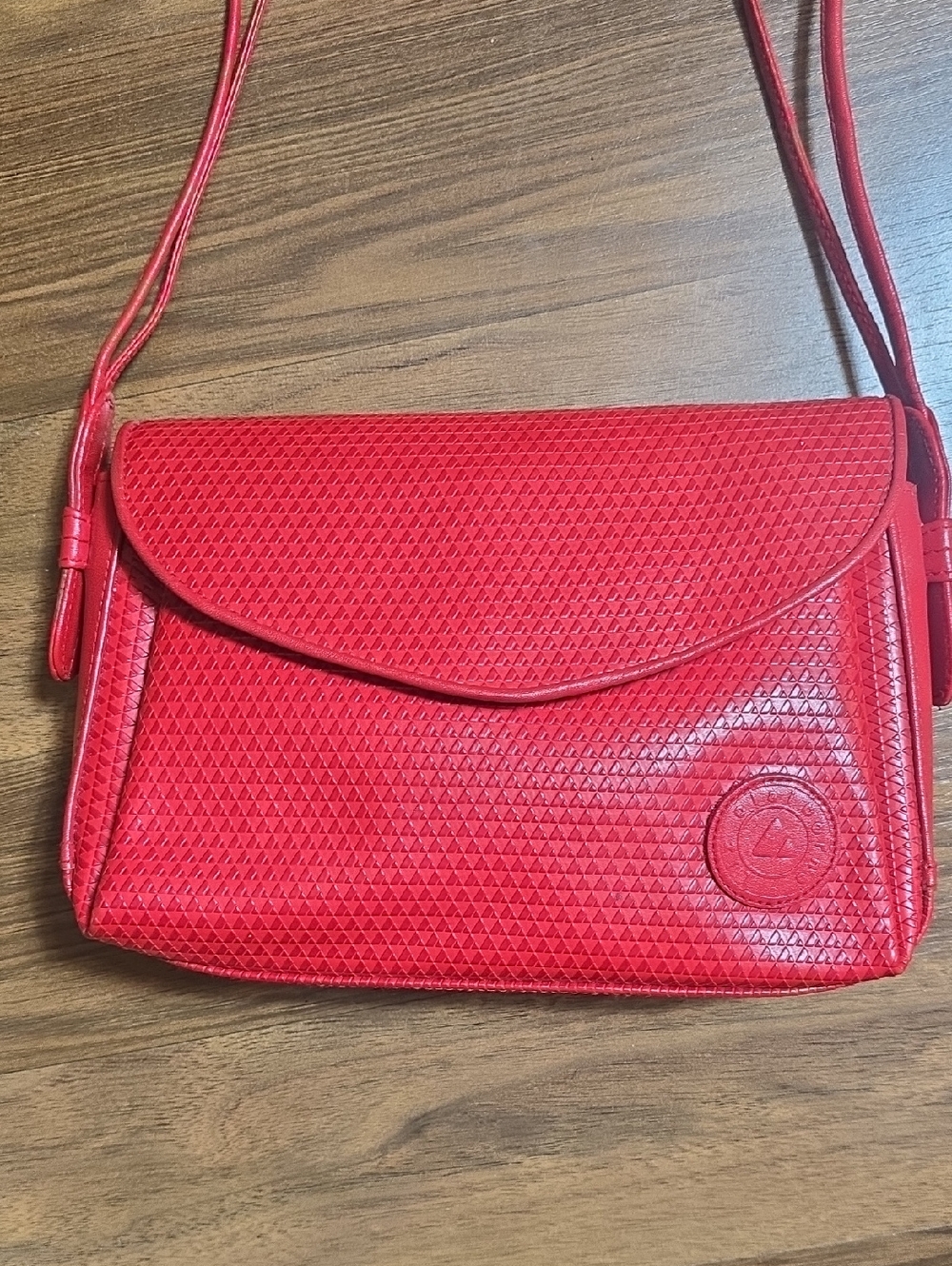 Liz Claiborne Vintage 1983 Red Textured Crossbody Bag